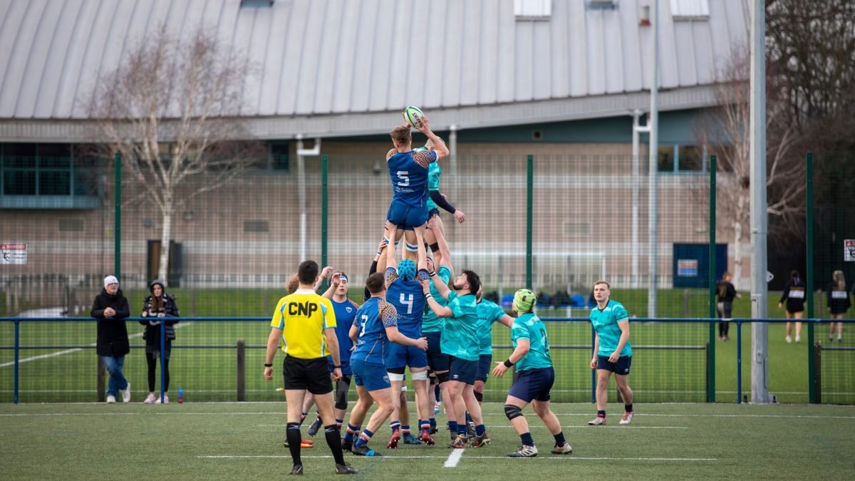 Exciting rugby lineout action at a sports field in Manchester, England. — Top Boxing Streams to Catch All the Action Live